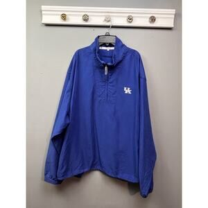University of Kentucky Windbreaker Pullover Mens XXL 1/4 zip pockets Embroidered